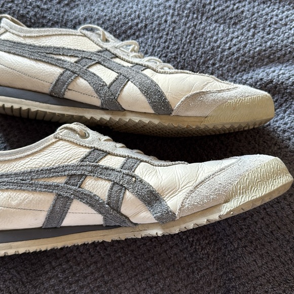Onitsuka Tiger Mexico 66 White Gray Suede Leather Sneakers 6.5 Retro Low Top - Picture 11 of 14